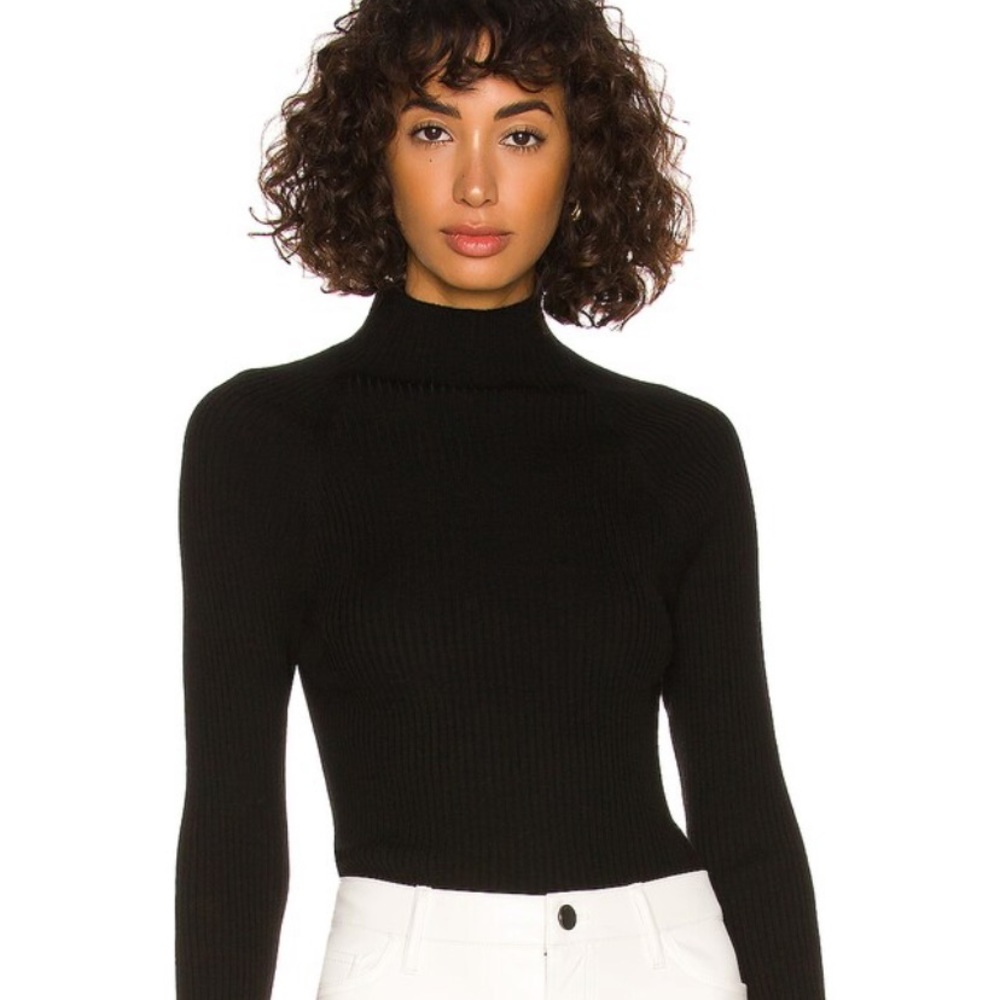 Alice & Olivia Ribbed Turtleneck Sweater